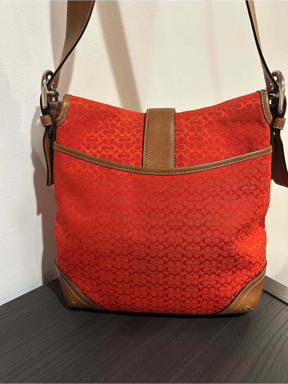 Coach Vintage Soho Signature C Flap Bag (Style #6376) Euc View 2